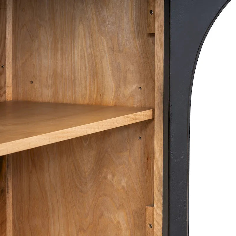 Retro Sideboard mit 4 Türen, Metallgriffen und verstellbaren Einlegeböden
