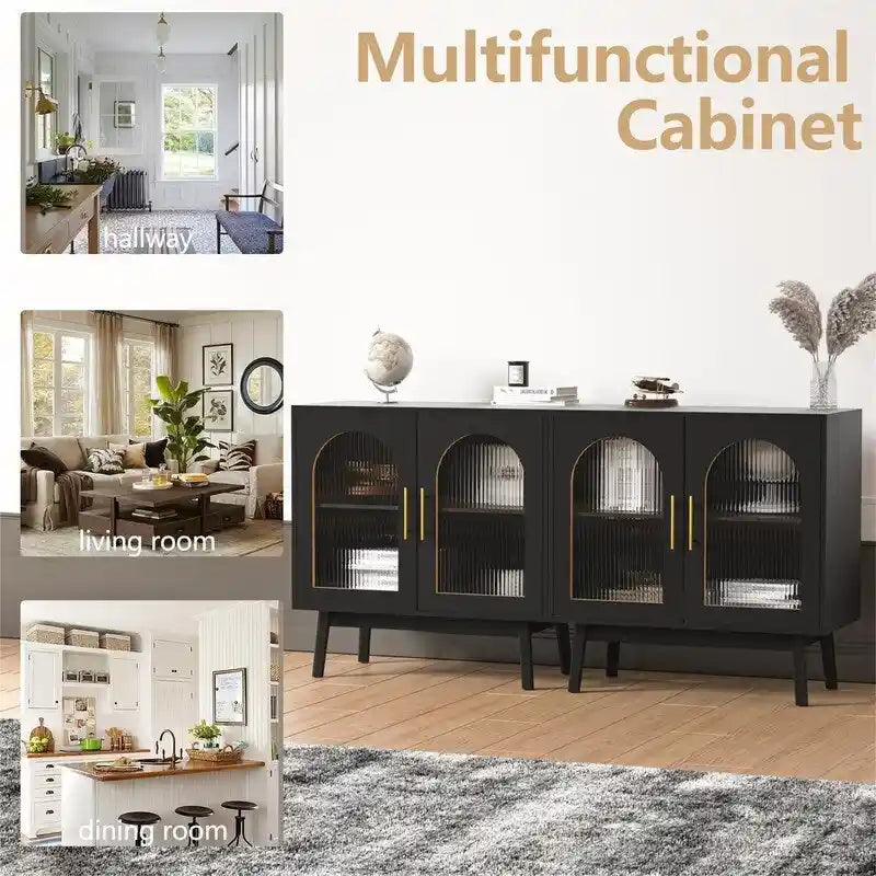 Sideboard Buffet Schrank, Akzent Küchenschrank - 15.7T x 31.5B x 31.5H
