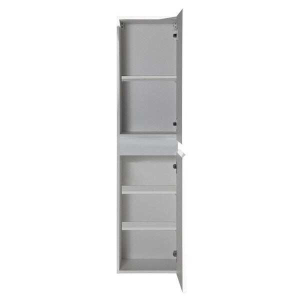 14 Zoll Wäscheschrank, hochglänzend weiß lackiert - 13,8 x 11,8 x 55,1
