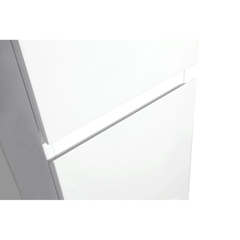 14 Zoll Wäscheschrank, hochglänzend weiß lackiert - 13,8 x 11,8 x 55,1