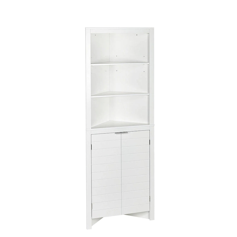 Hoher Eckbadezimmerschrank mit offenen Regalen