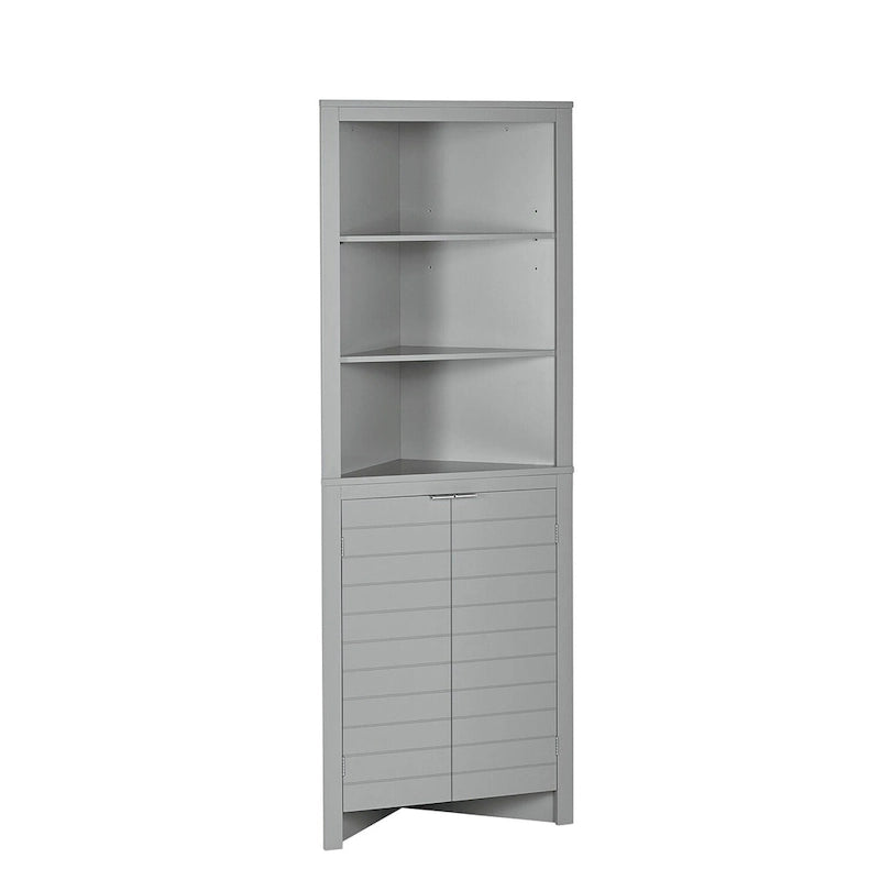 Hoher Eckbadezimmerschrank mit offenen Regalen
