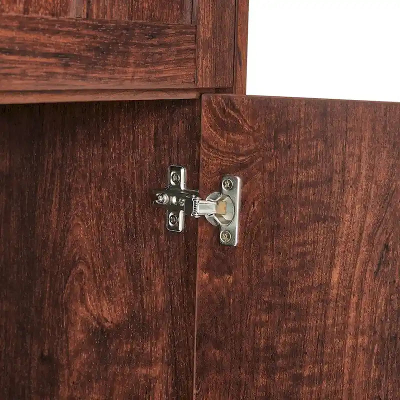 Hoher Aufbewahrungsschrank mit 8 Türen und 4 Einlegeböden, 61T x 32,5B x 183,9H cm
