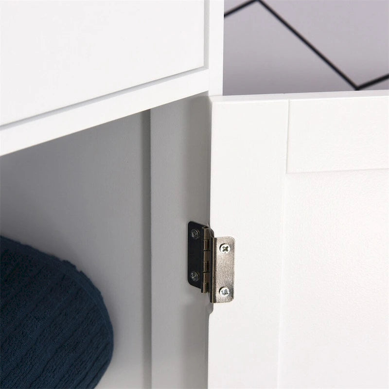 Schlanker, hoher Badschrank, schmaler Wäscheschrank