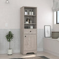 Badezimmerschrank mit offenen Regalen, Schublade und einer Tür