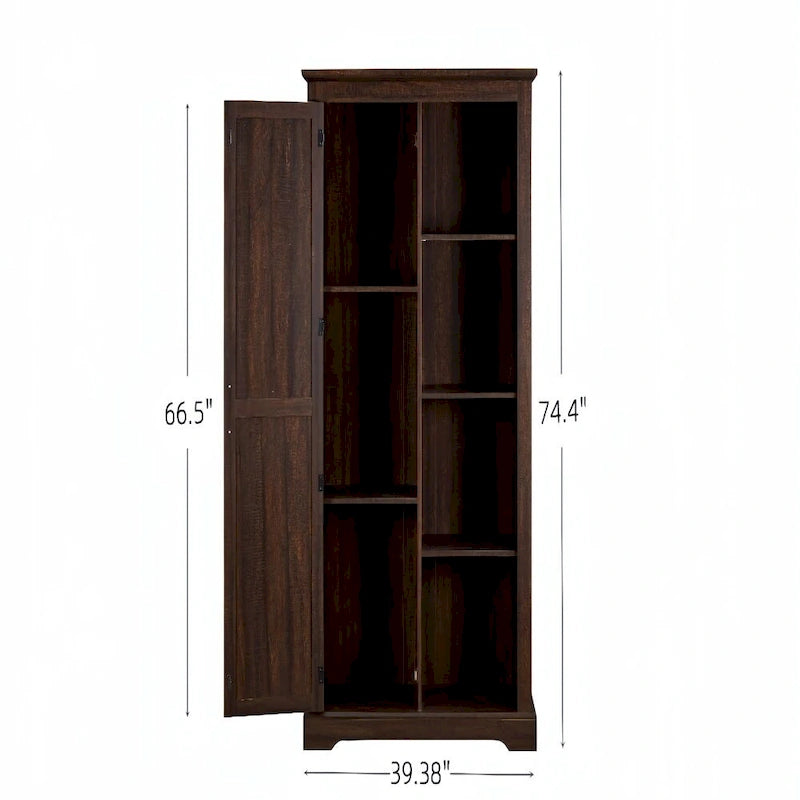 Rustikaler Hochschrank mit Schiebetür im Scheunentor-Stil