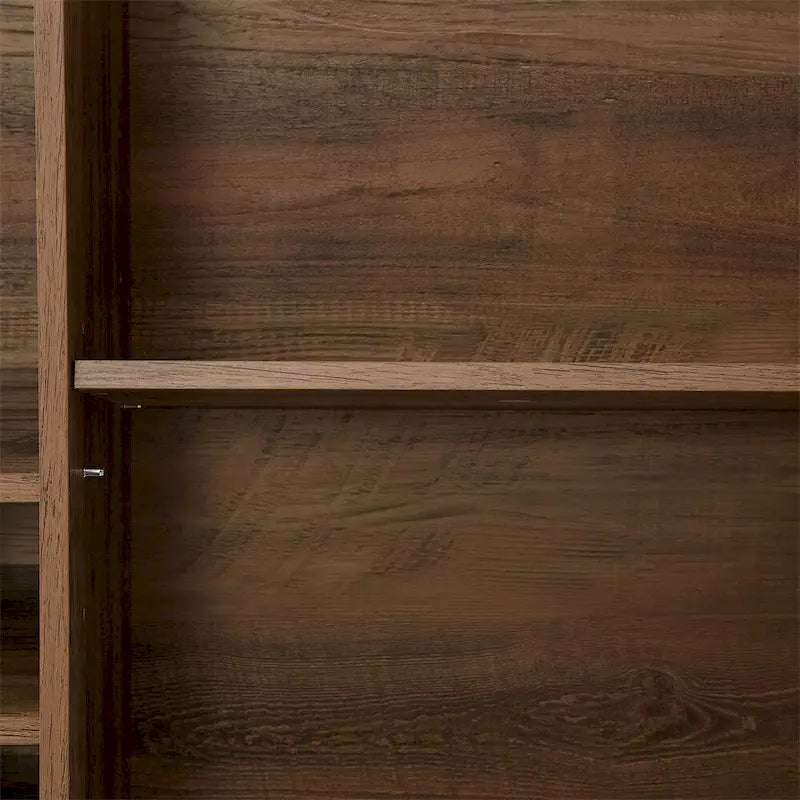 Weinregal und Weinschrank im Scheunentor-Design aus Rattanimitat